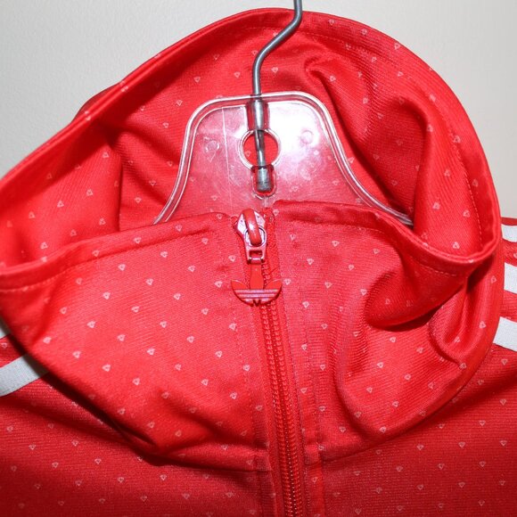 3/$118❤️mint Adidas Women's Firebird Graphic Track Jacket Hi-Res Orange/White - Picture 3 of 11